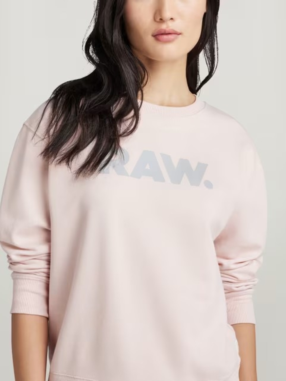 NWT G-Star RAW Premium Core Crew Sweatshirt Pink with Gray Logo Size S